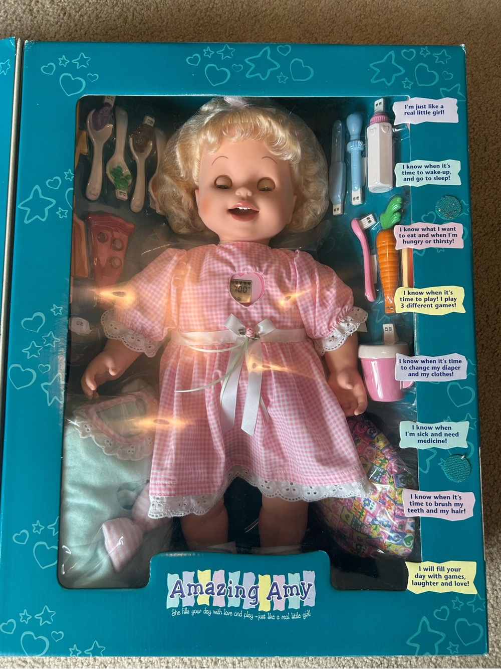 1998 Playmates Amazing Amy Interactive Doll - New sealed